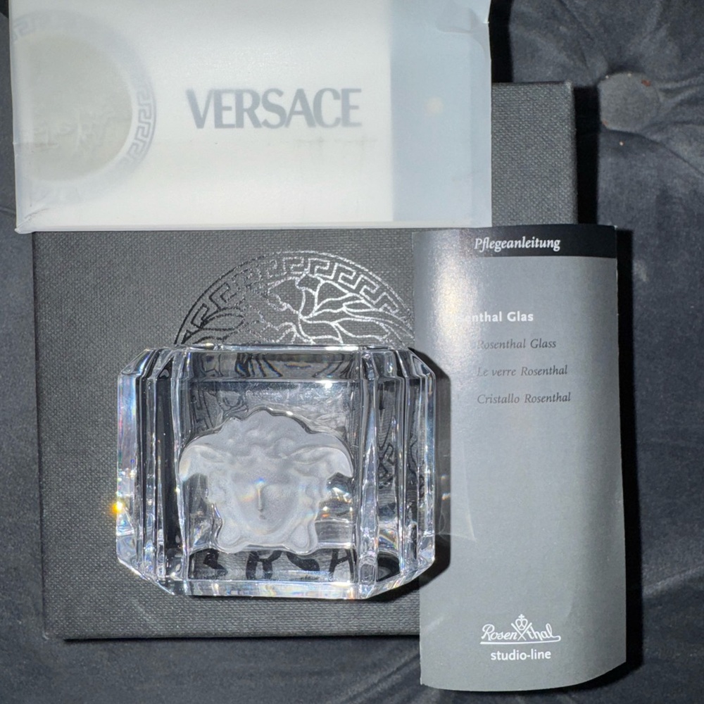 Versace Clear Crystal Medusa Napkin Holder